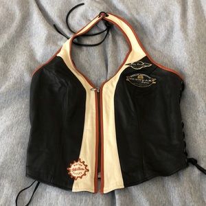 Women’s Harley Davidson leather halter